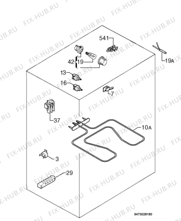 Взрыв-схема плиты (духовки) Electrolux EKG6746 - Схема узла Electrical equipment 268